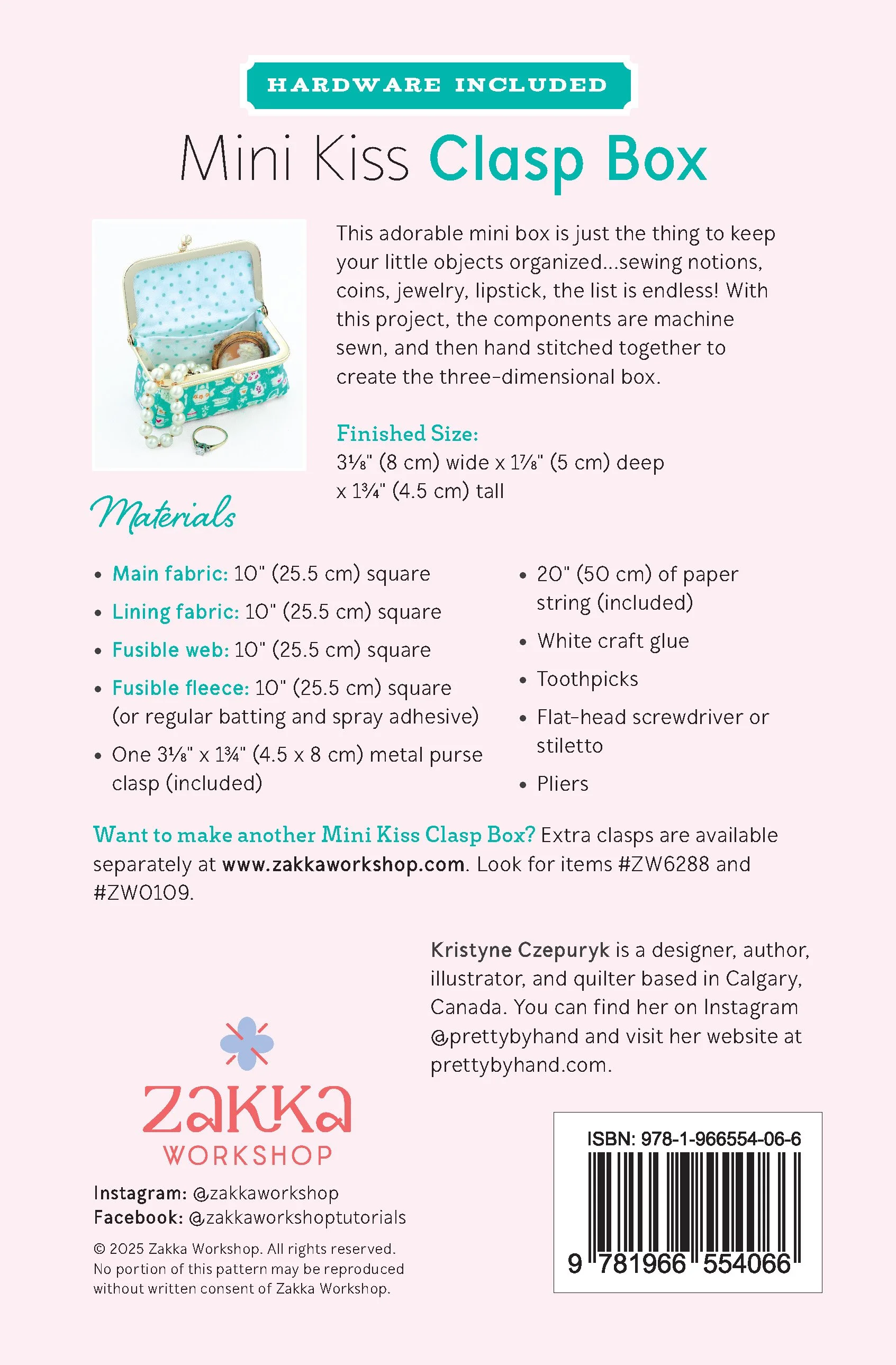 ZW4066 | Mini Kiss Clasp Box — Zakka Workshop Retail
